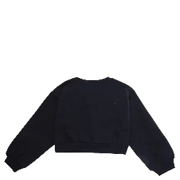 blue Crewneck sweatshirt with logo on the front in cotton Girl