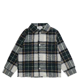 green shirt with plaid design in cotton Baby