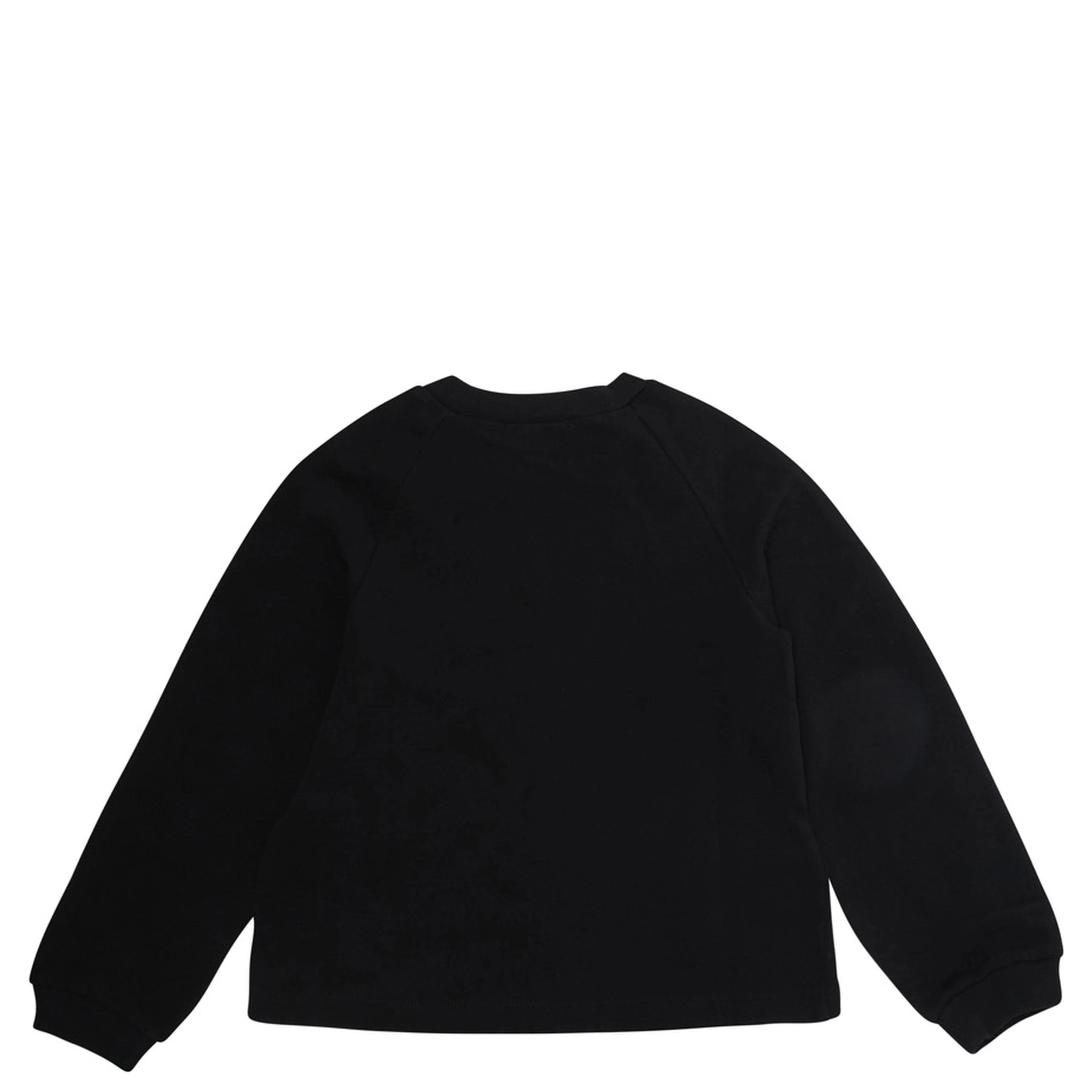 Black Crewneck Sweatshirt with Logo lettering on the Front in Cotton Girl