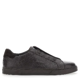 Spencer Brown Low Top Sneakers with slip-on design in leather for men