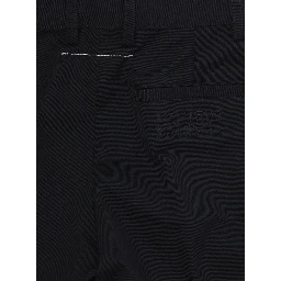 Black Pants with Belt Loops and Logo Patch on the Back in Cotton Blend Boy