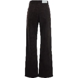 ESSENTIAL STRAIGHT CORDUROY JEANS with high waist and cotton fabric in brown for men