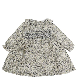multicolor Dress with all-over motif in cotton for Girl