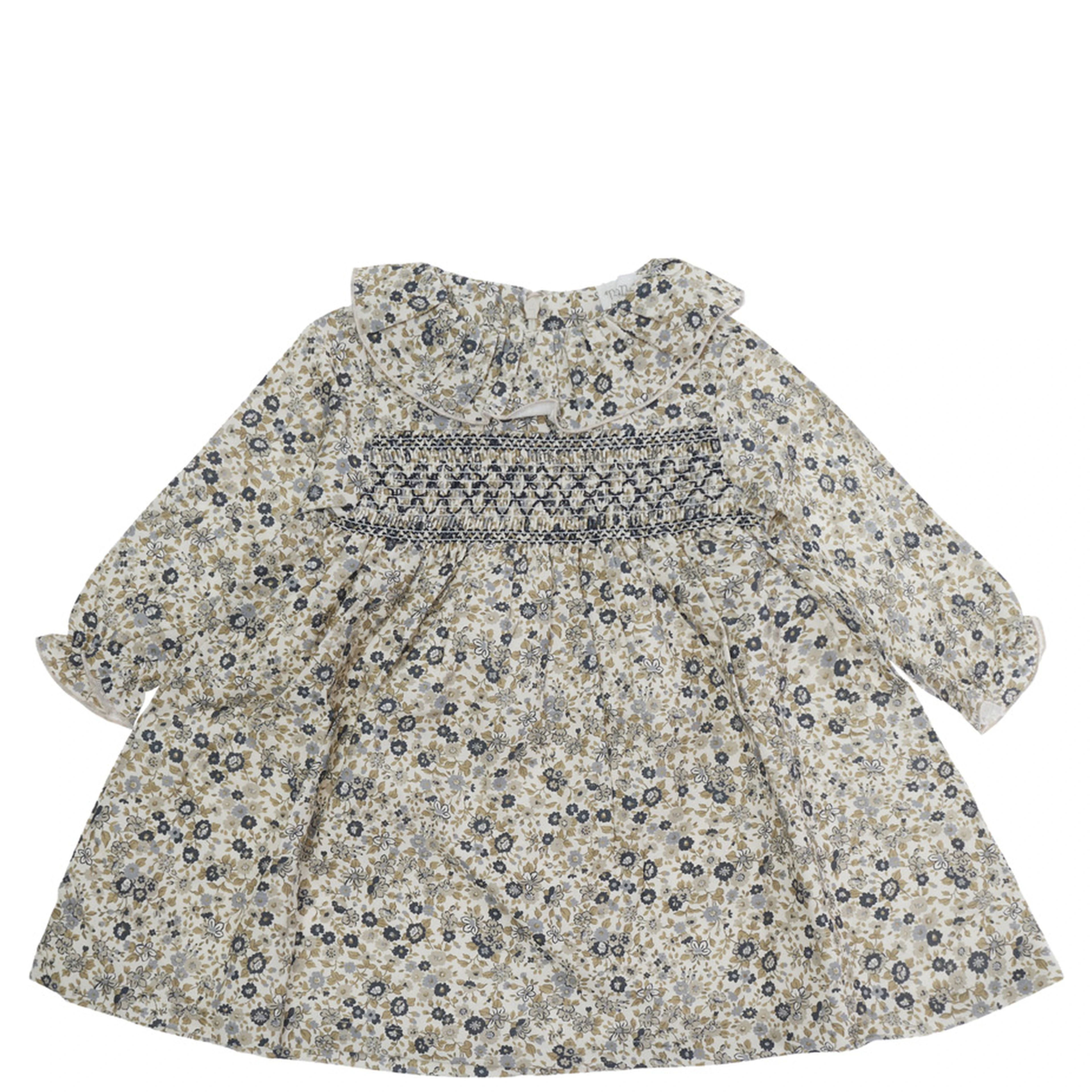 multicolor Dress with all-over motif in cotton for Girl