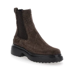 Brown Leather Ankle Boots