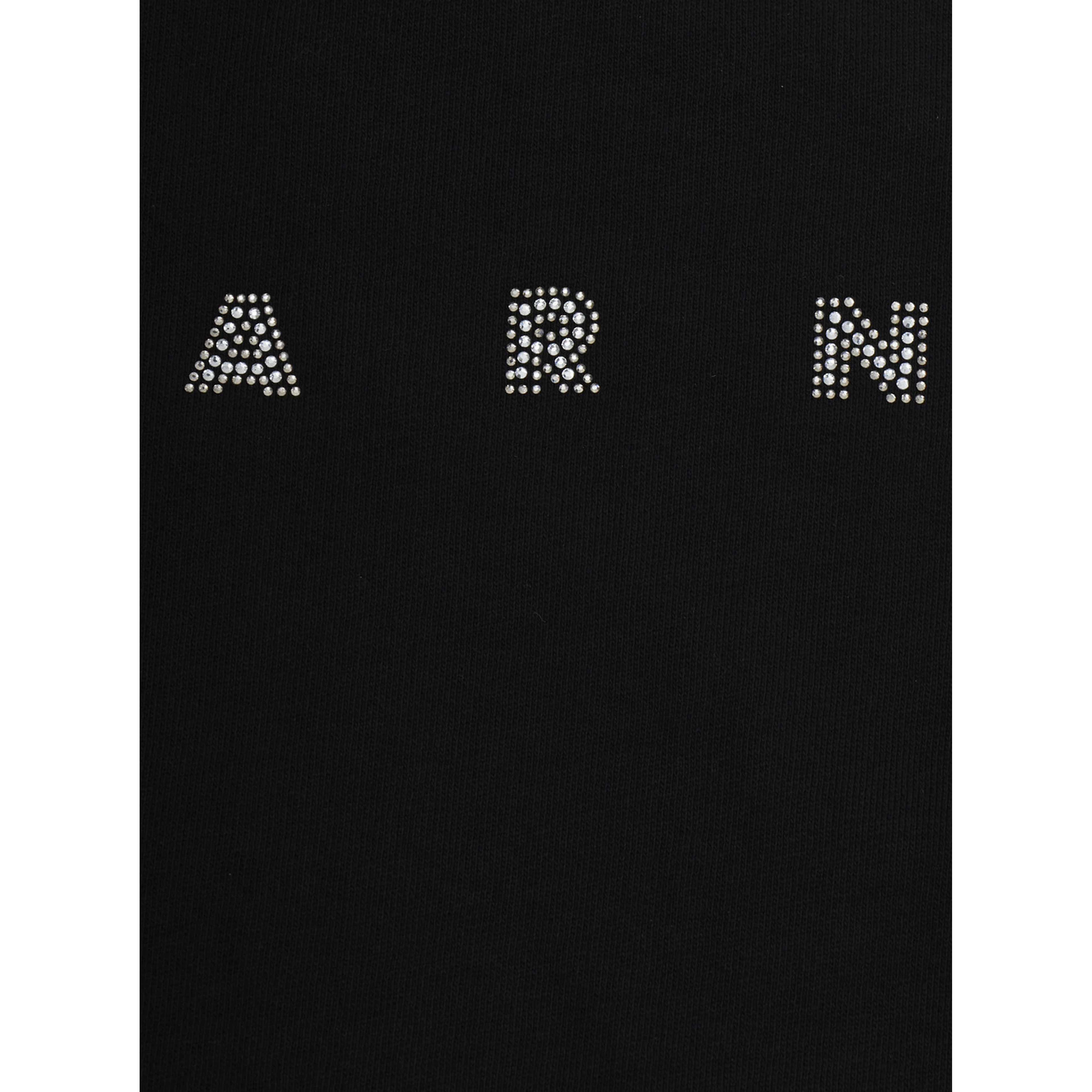 Black Crewneck Sweatshirt with Logo lettering on the Front in Cotton Girl