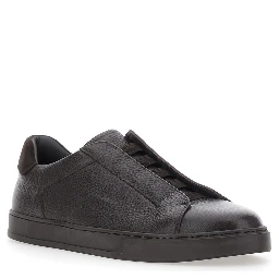 Spencer Brown Low Top Sneakers with slip-on design in leather for men
