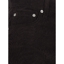ESSENTIAL STRAIGHT CORDUROY JEANS with high waist and cotton fabric in brown for men