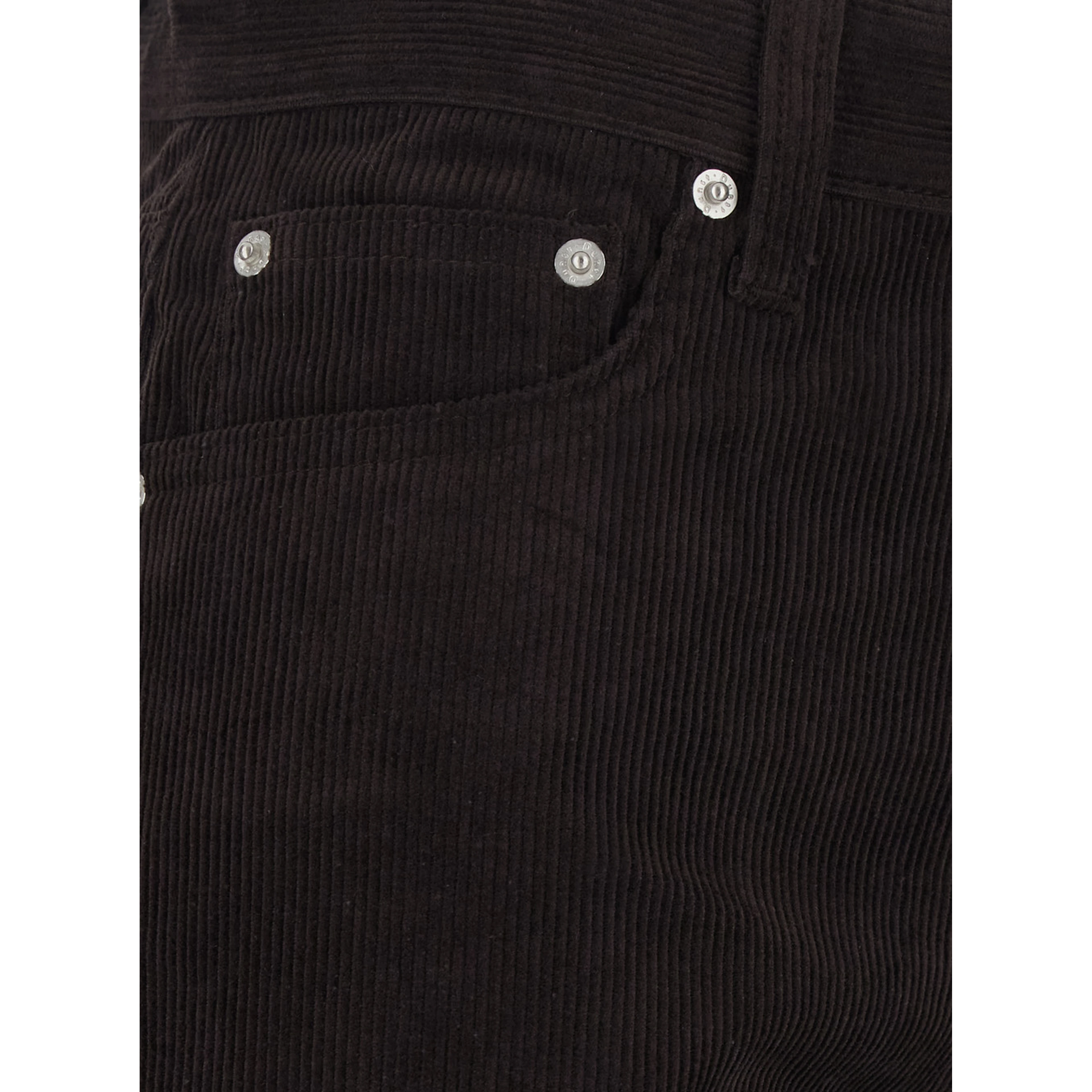 ESSENTIAL STRAIGHT CORDUROY JEANS with high waist and cotton fabric in brown for men