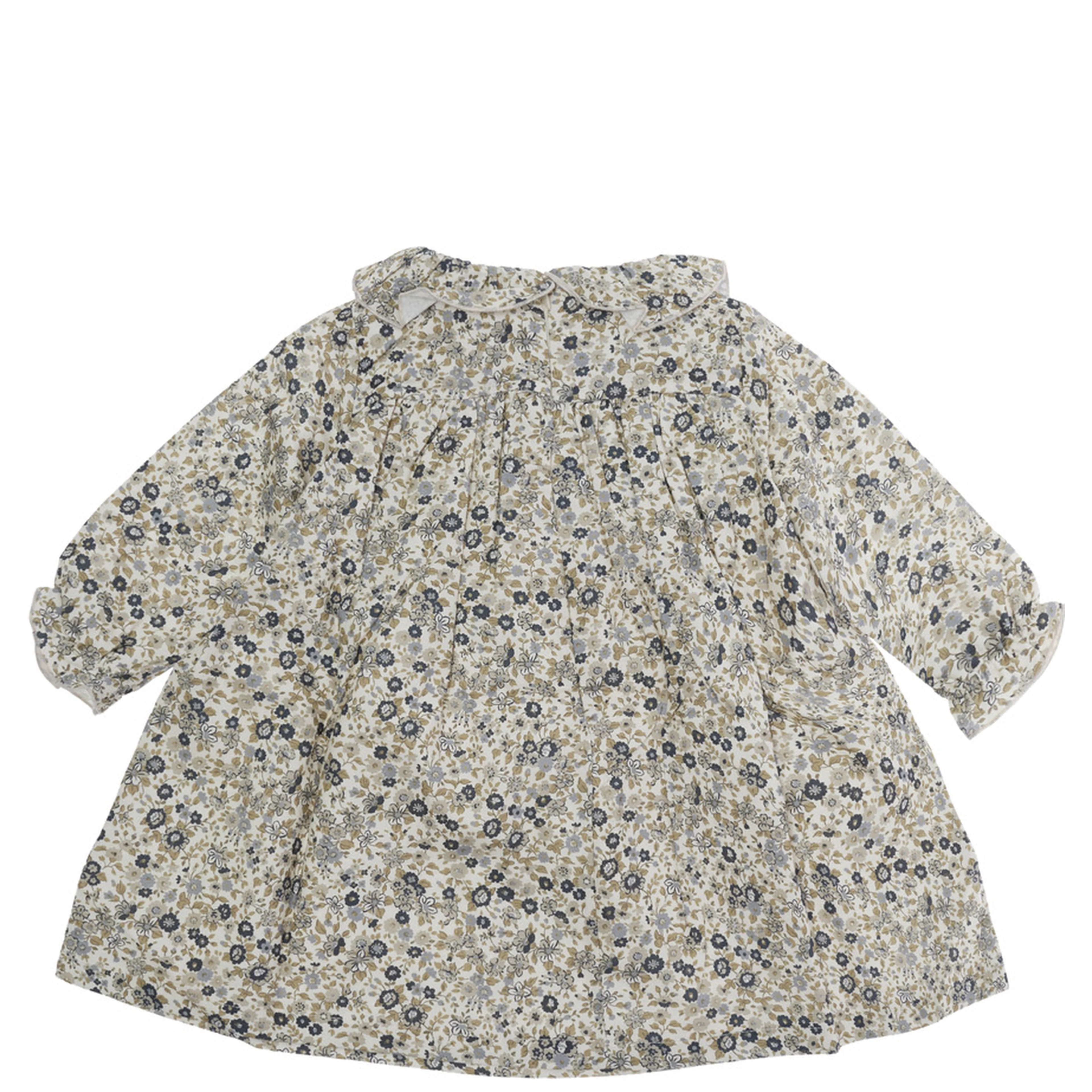 multicolor Dress with all-over motif in cotton for Girl