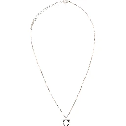 Necklace with Gancini Charm in Silver-Colored Brass for Women