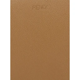 Melon Beige crossbody bag with Half-Moon Silhouette and Logo Lettering on the Front in Grained Leather for Men