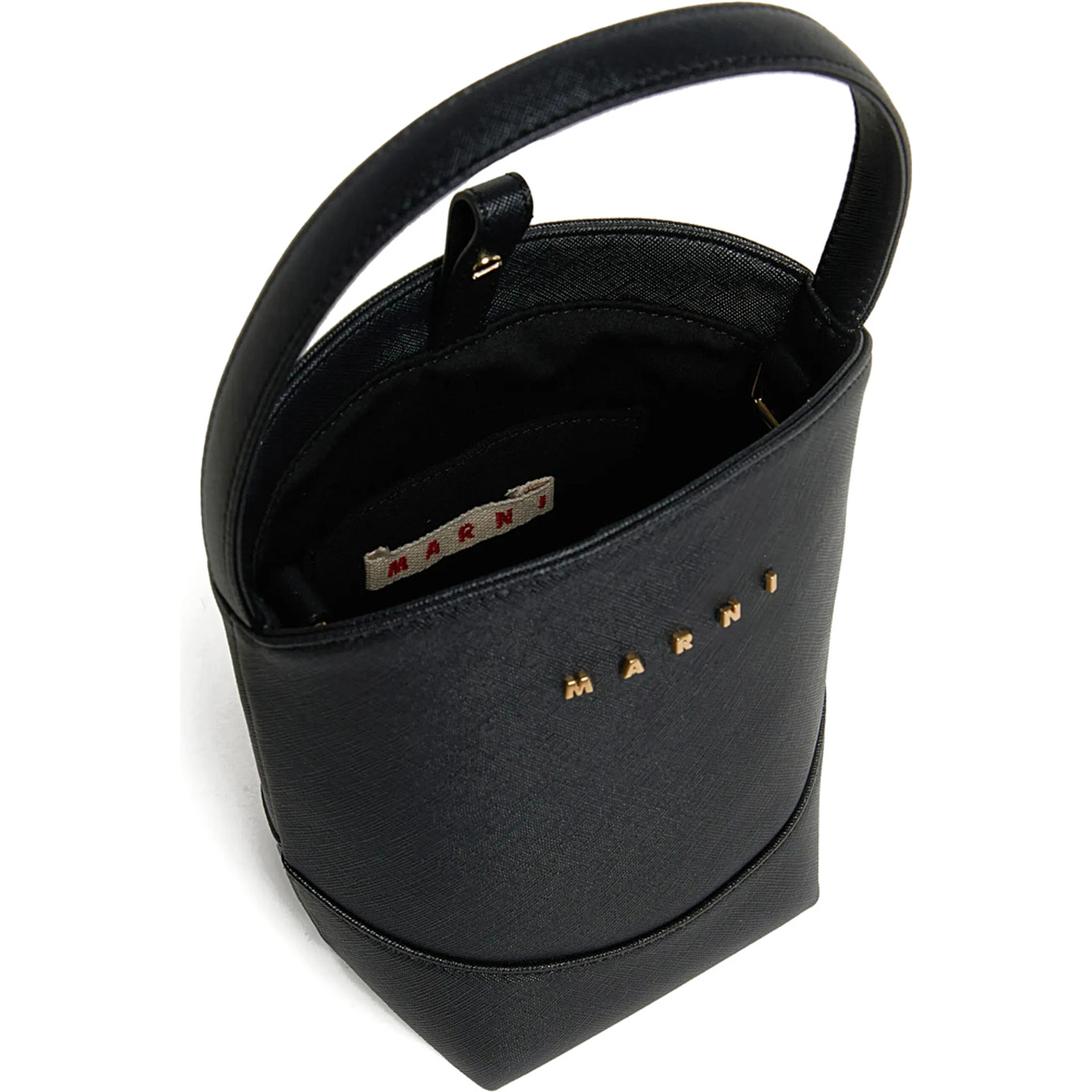 Crossbody bag with floral details in black polyester unisex