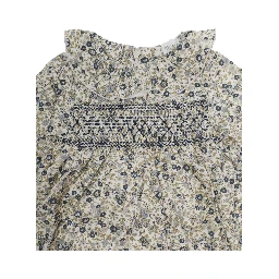 multicolor Dress with all-over motif in cotton for Girl