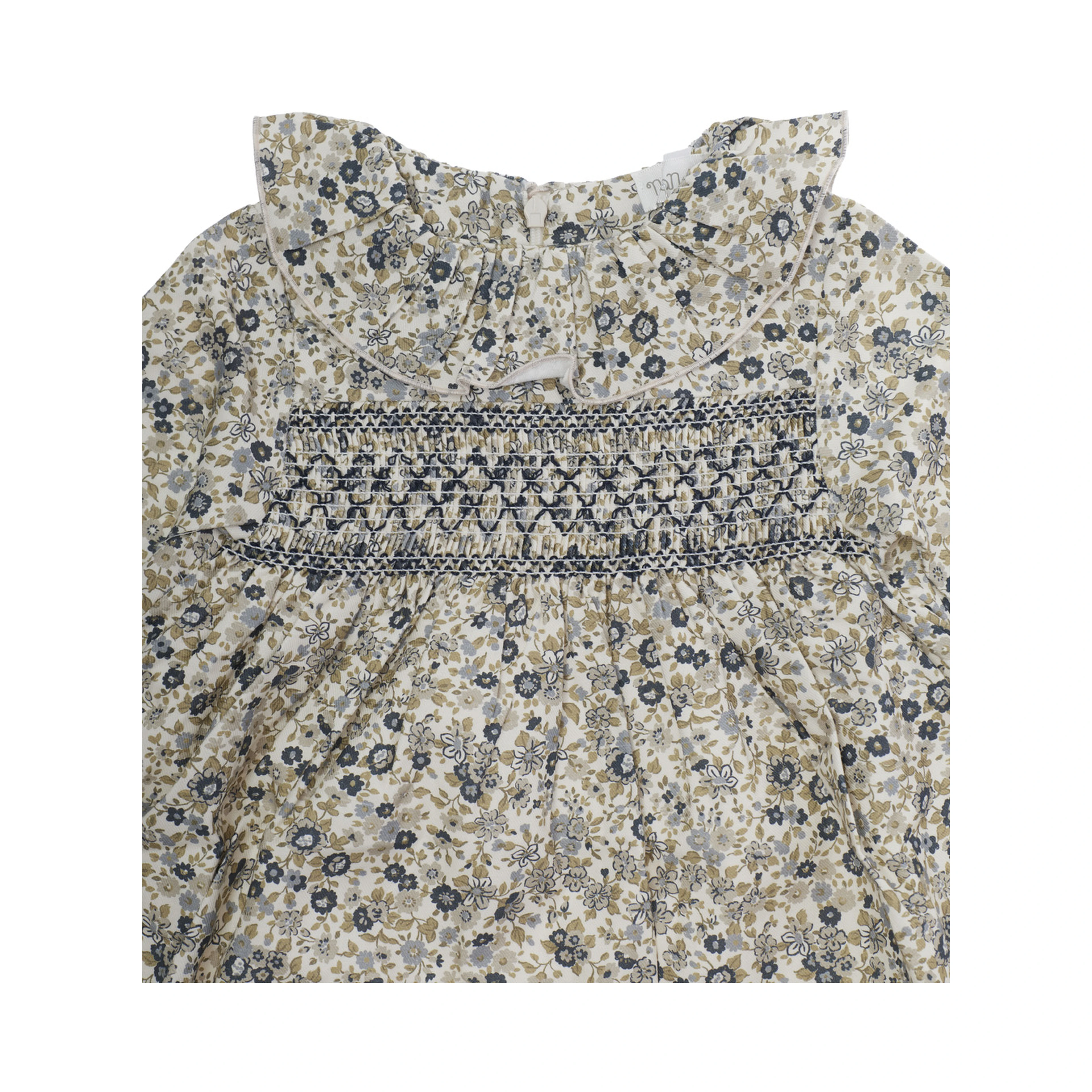 multicolor Dress with all-over motif in cotton for Girl