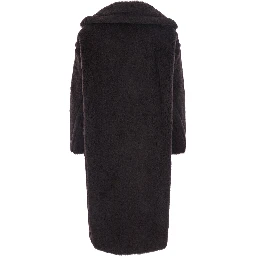 Ted Girl Brown Double-breasted Coat with maxi notched revers in wool blend for women