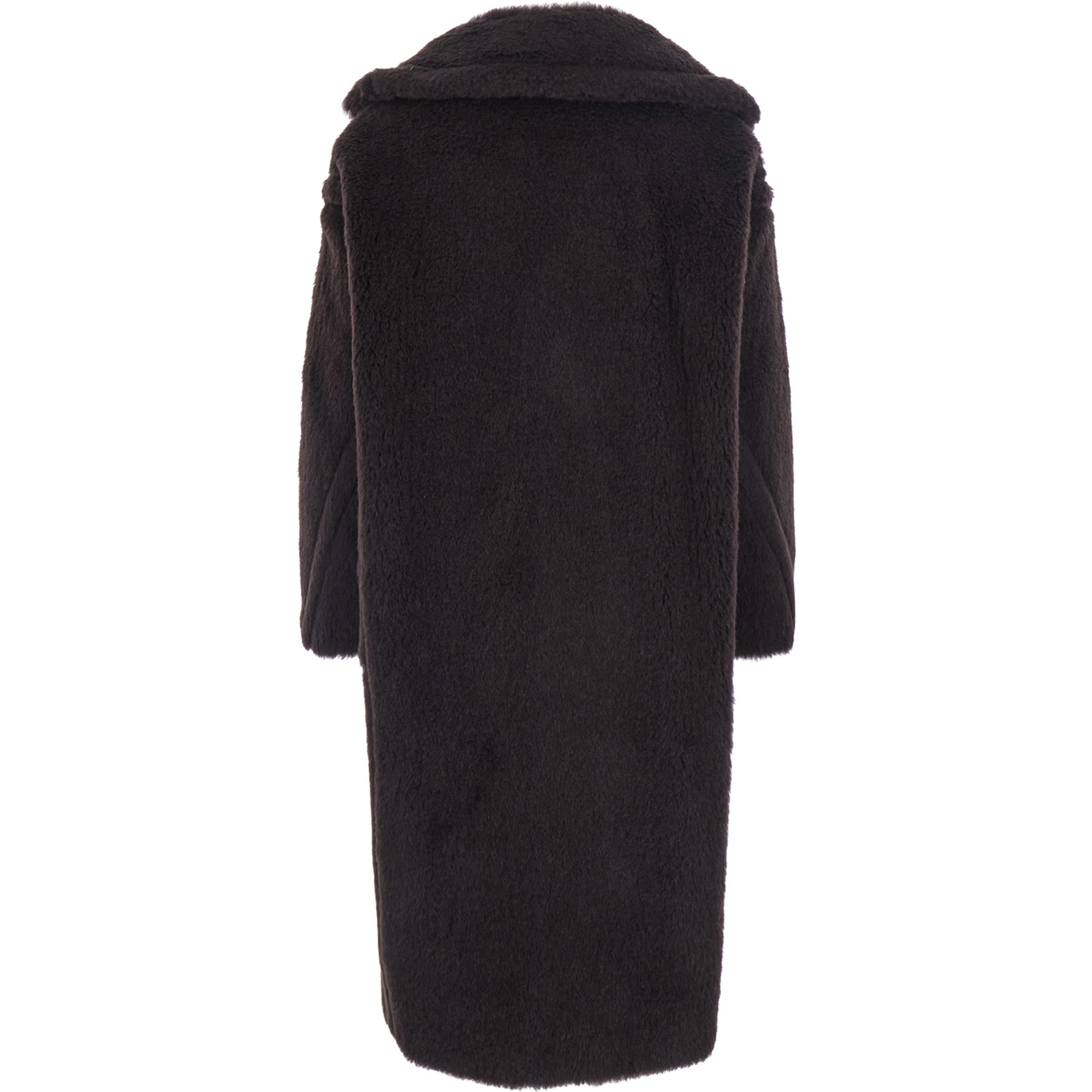 Ted Girl Brown Double-breasted Coat with maxi notched revers in wool blend for women