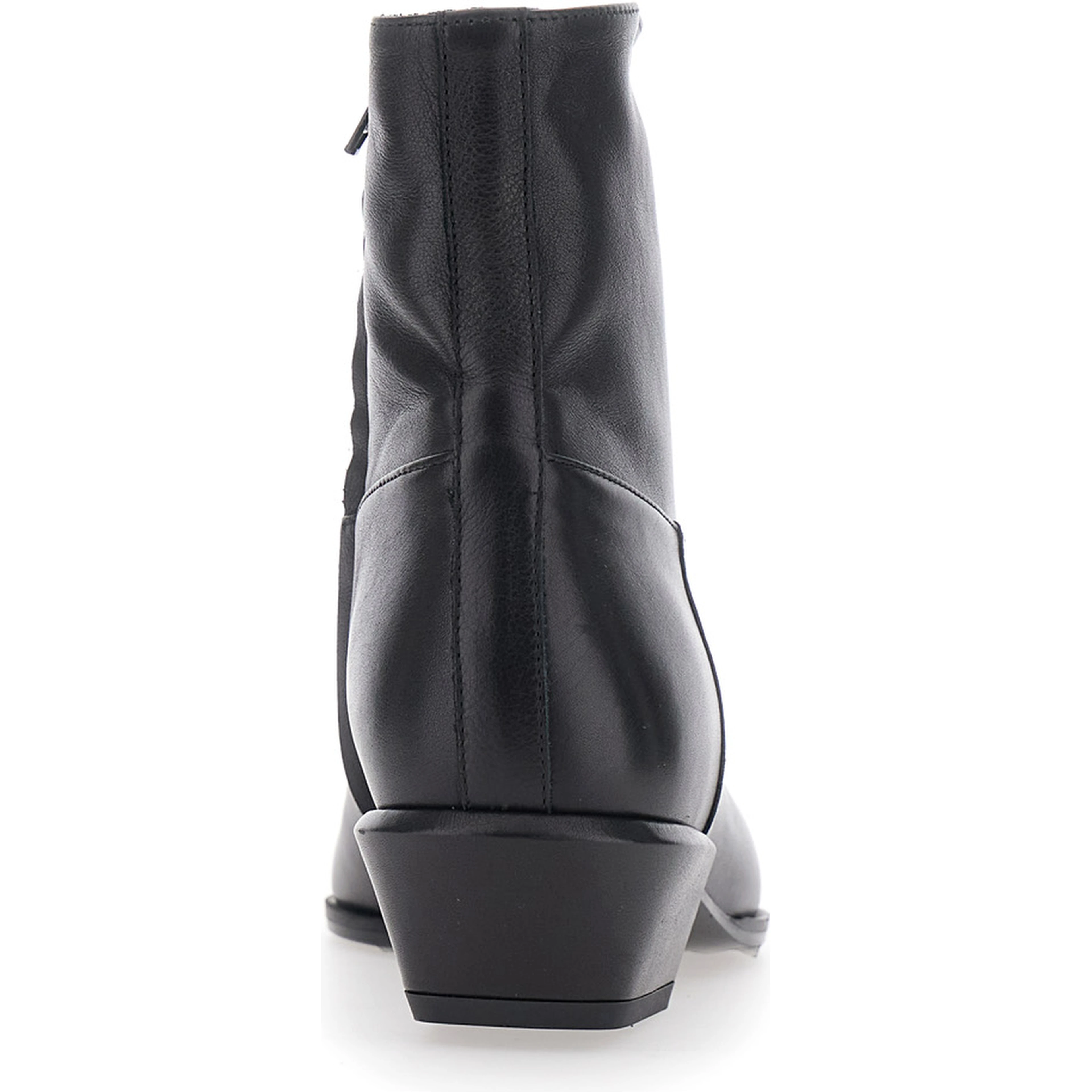 MARISA black ankle Boots with pointed design in leather for women