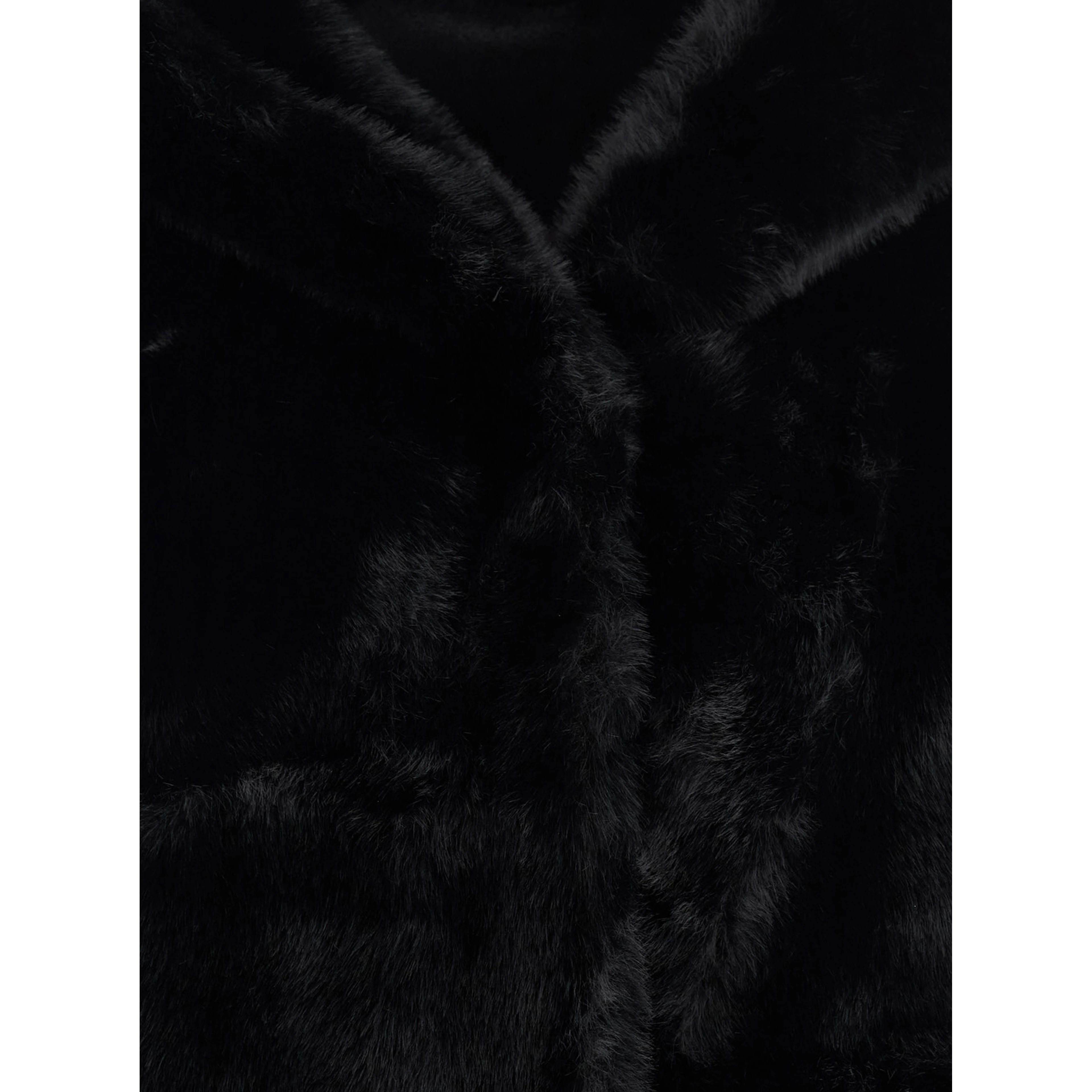 Capes with High Collar and Front Closure in Black Fabric for Women