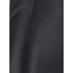 Black Midi Skirt in Eco Leather for Women
