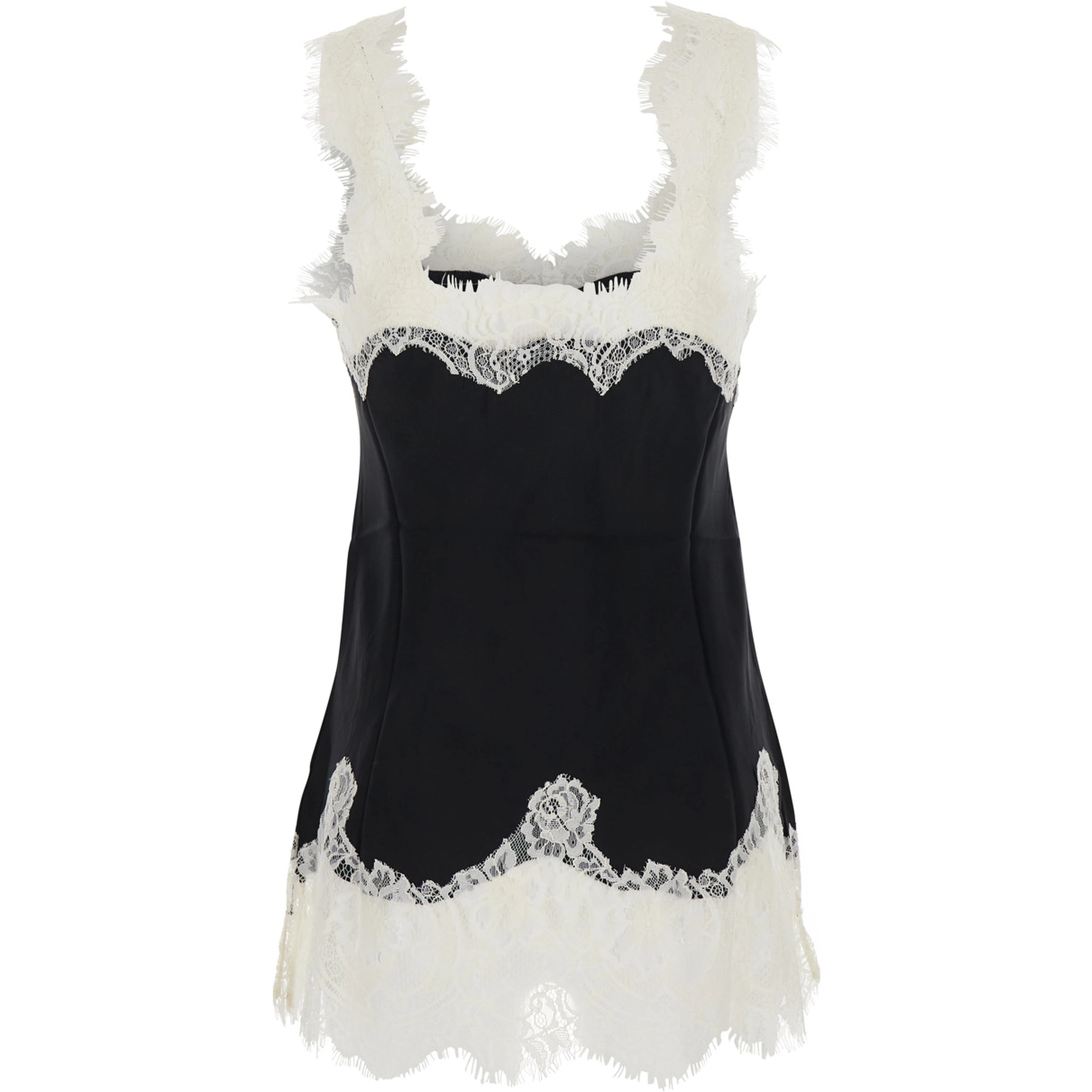 Top Megan Bias Camie Black with Thin Straps and V-Neck in Silk Women