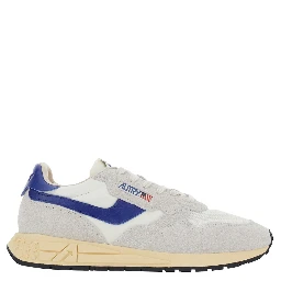 Reelwind Gray Sneakers with logo patch on the tongue in leather for men