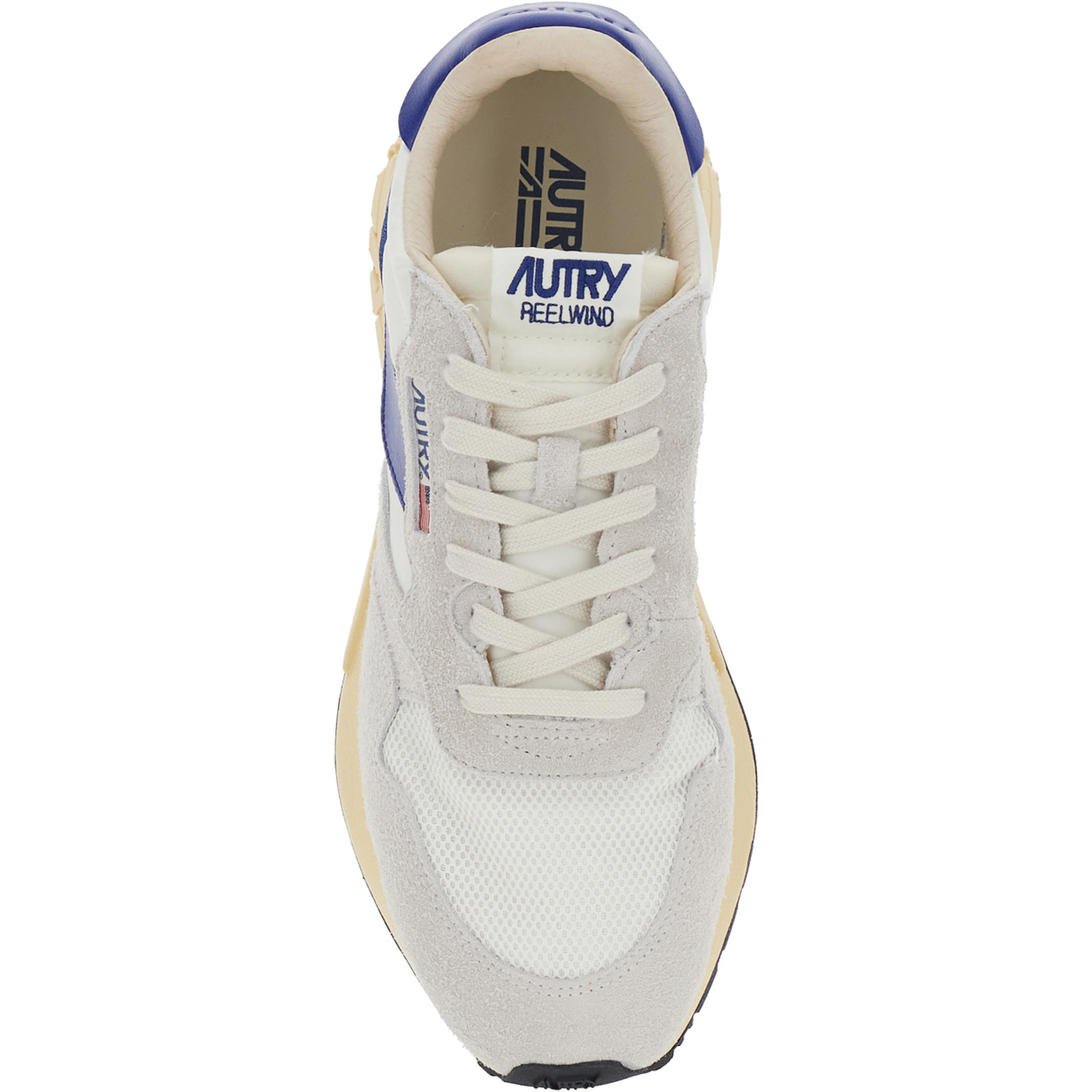 Reelwind Gray Sneakers with logo patch on the tongue in leather for men