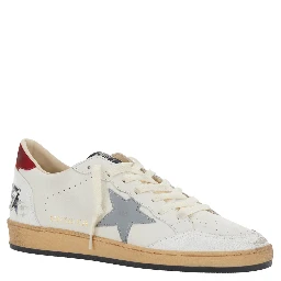 Ball Star White Low Sneakers In Leather and Suede for Men