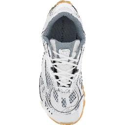 Orbit silver colored Sneaker with Logo Lettering Detail in Tech Fabric Men