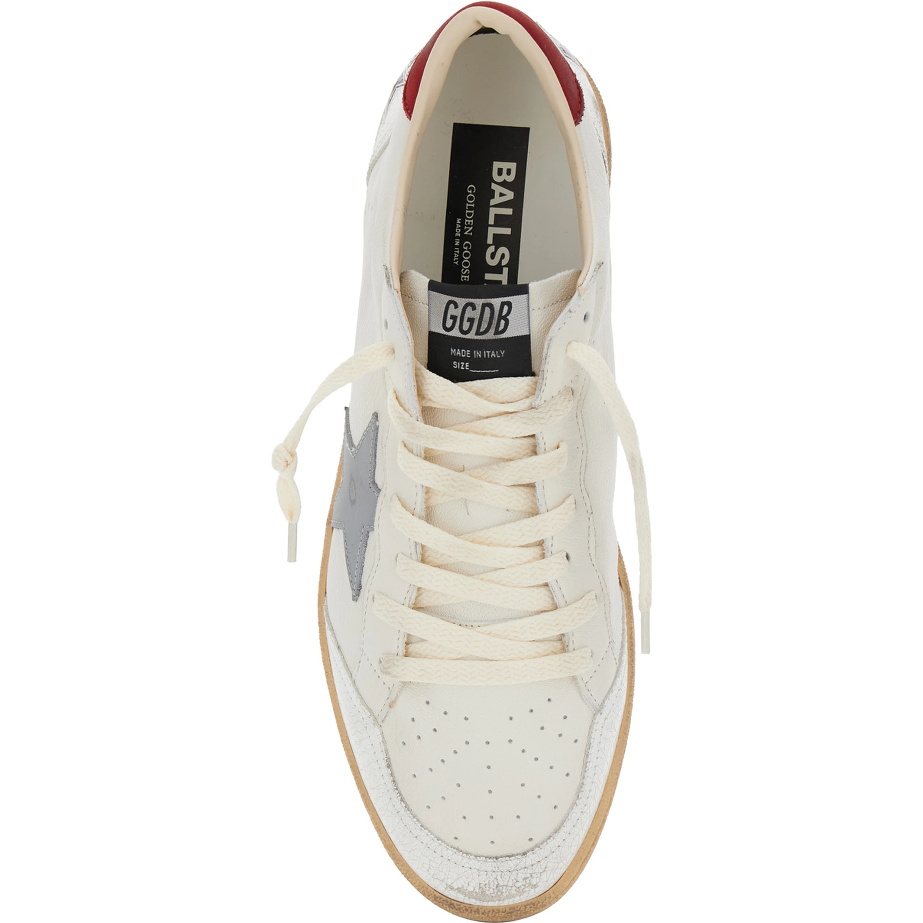 Ball Star White Low Sneakers In Leather and Suede for Men