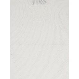 White Crew neck T-shirt with logo embroidery on the back in cotton for women