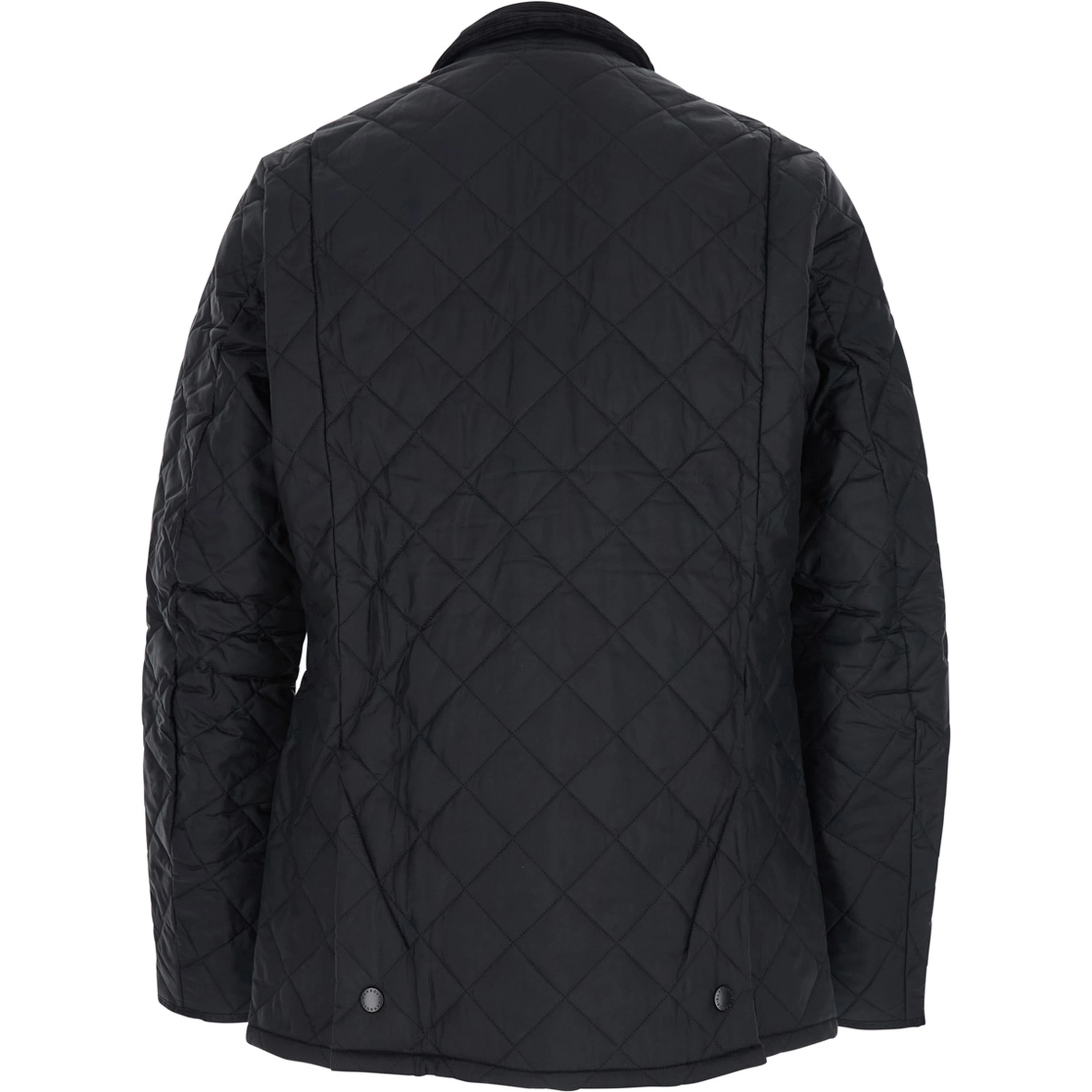 Jacket Heritage Liddesdale with Classic Ribbed Collar and Logo Lettering on the Front in Black Tech Fabric Men