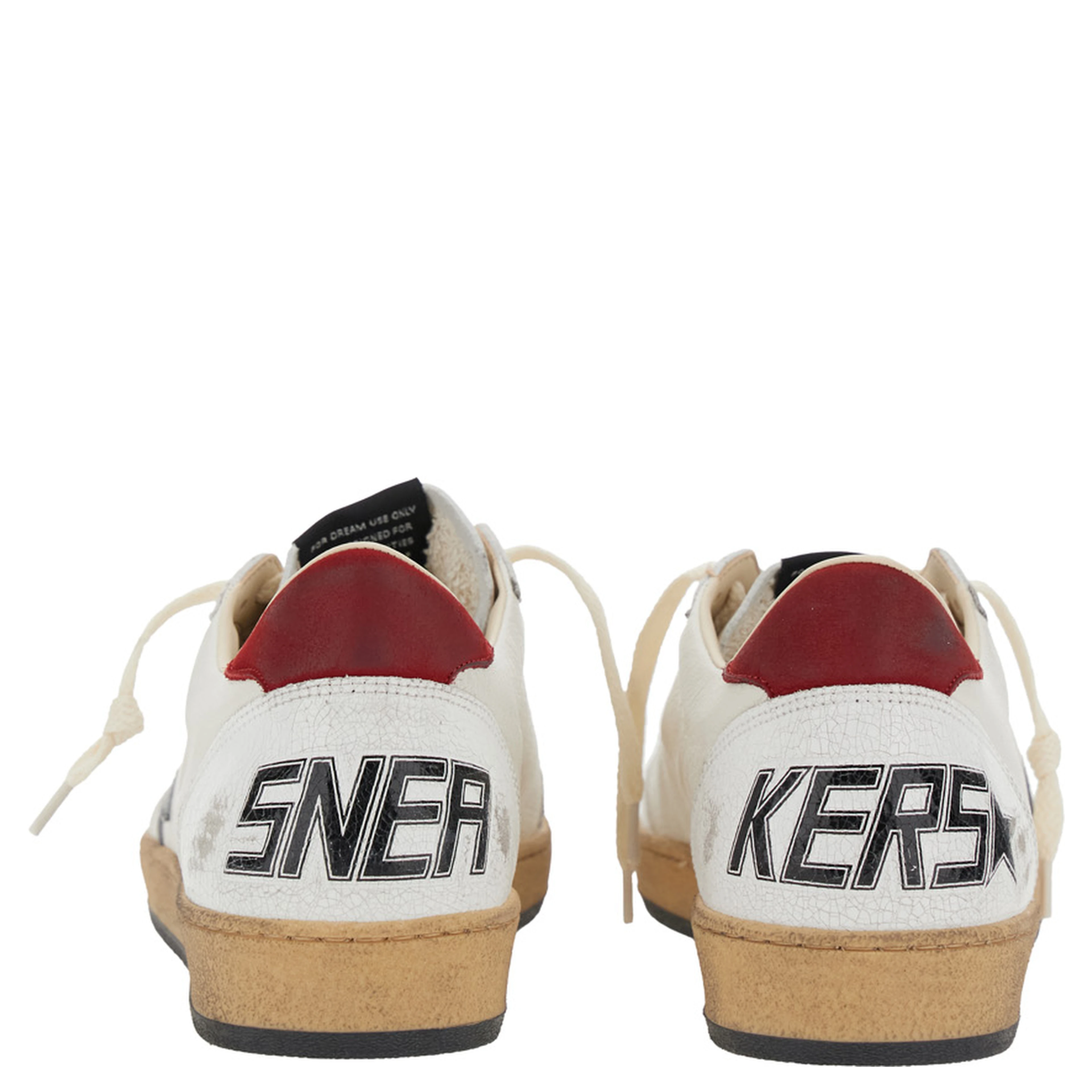 Ball Star White Low Sneakers In Leather and Suede for Men