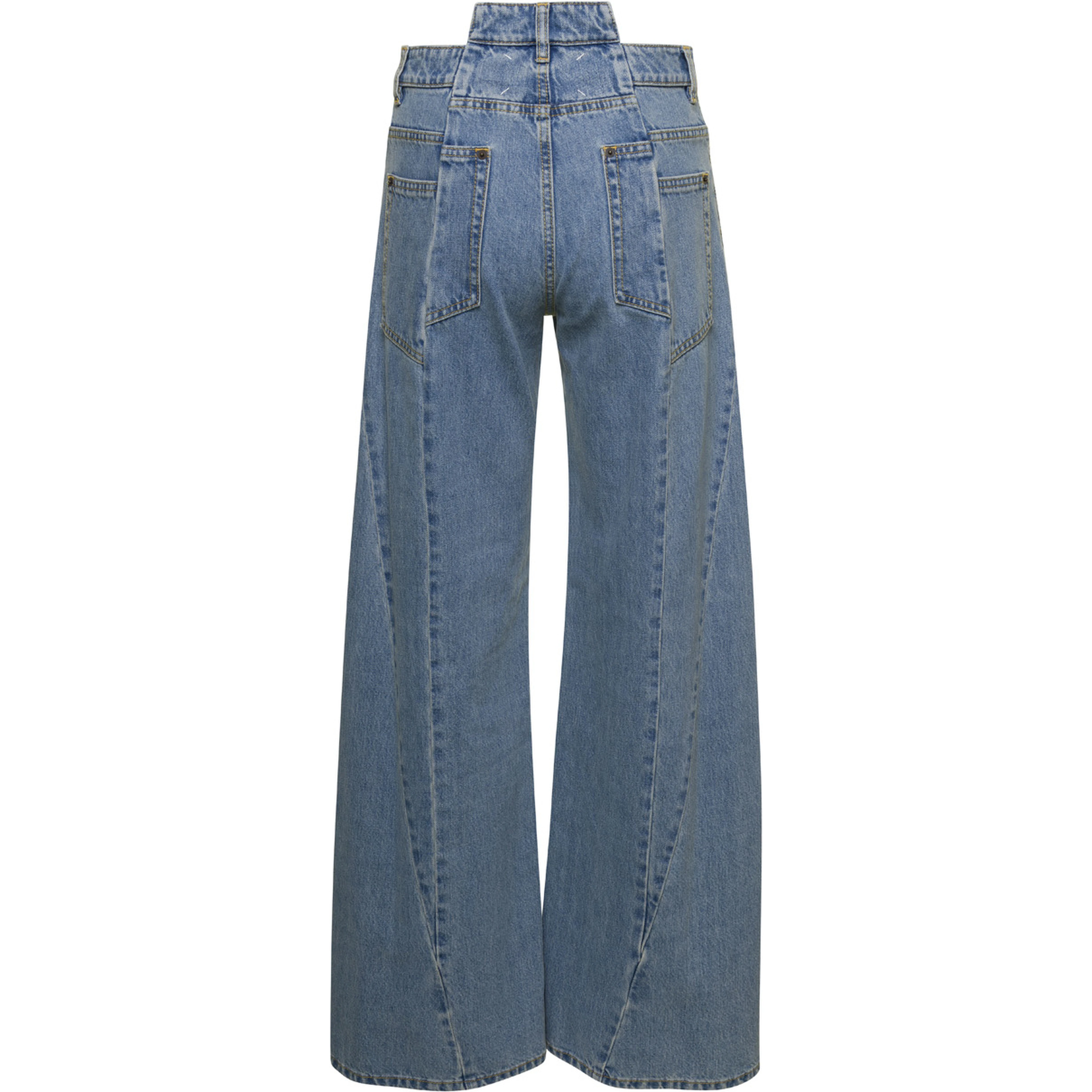 Asymmetric Five-Pocket Denim Jeans for Women