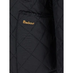 Jacket Heritage Liddesdale with Classic Ribbed Collar and Logo Lettering on the Front in Black Tech Fabric Men
