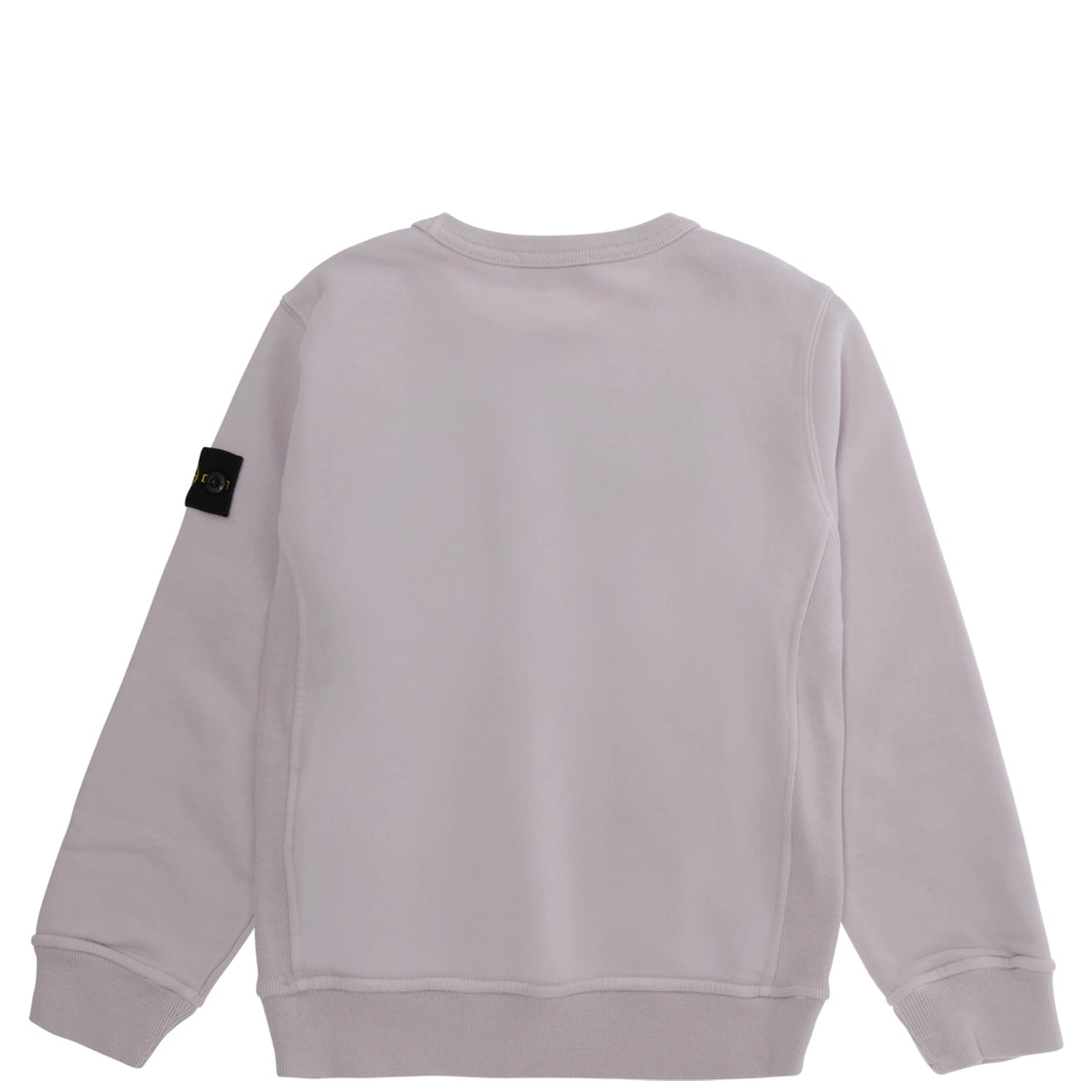 Pink Crewneck Sweatshirt with Logo Patch on the Sleeve in Cotton Boy