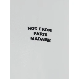 T-Shirt Le T-Shirt Slogan Crew Neck with Slogan Print on Front and Back in White Cotton for Men