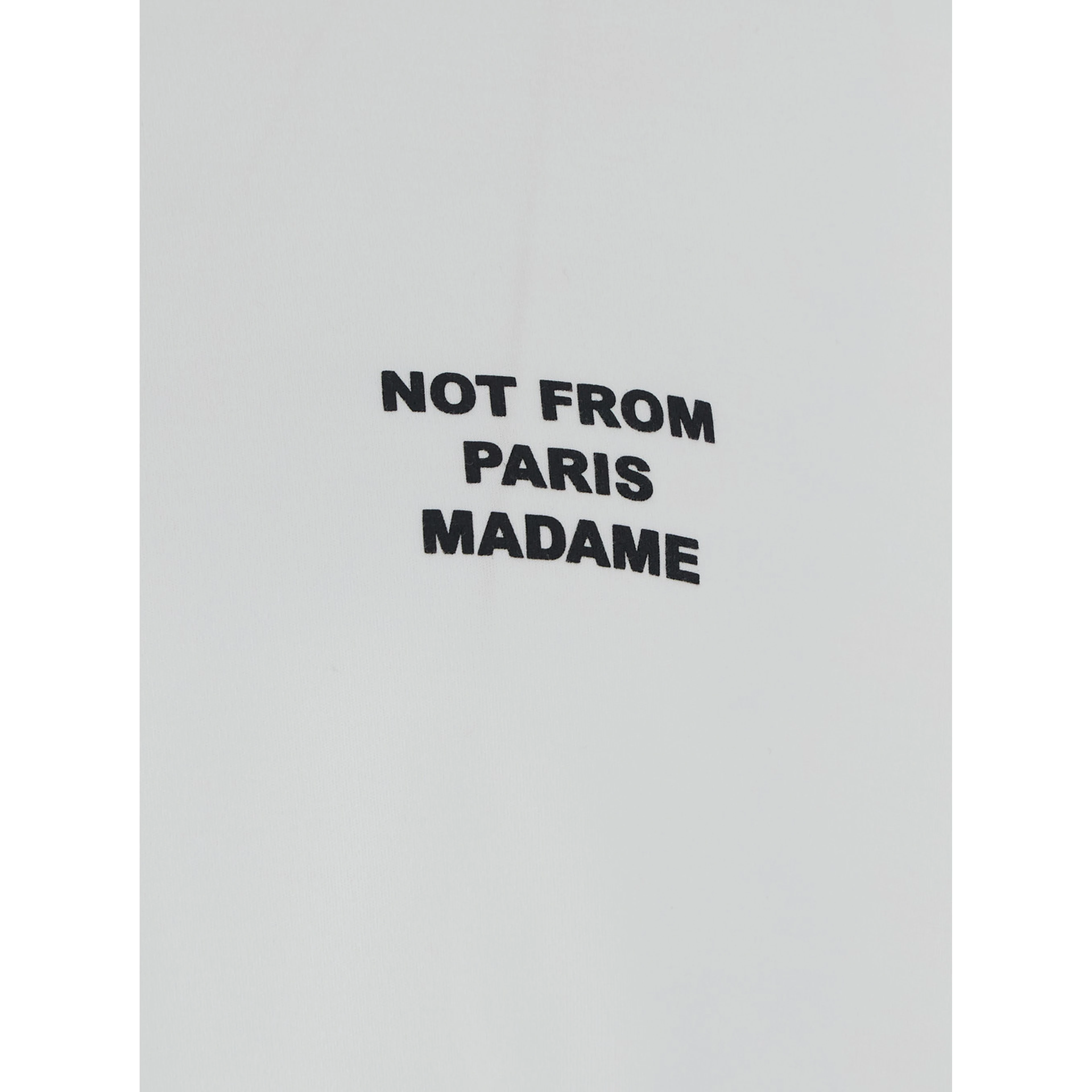 T-Shirt Le T-Shirt Slogan Crew Neck with Slogan Print on Front and Back in White Cotton for Men