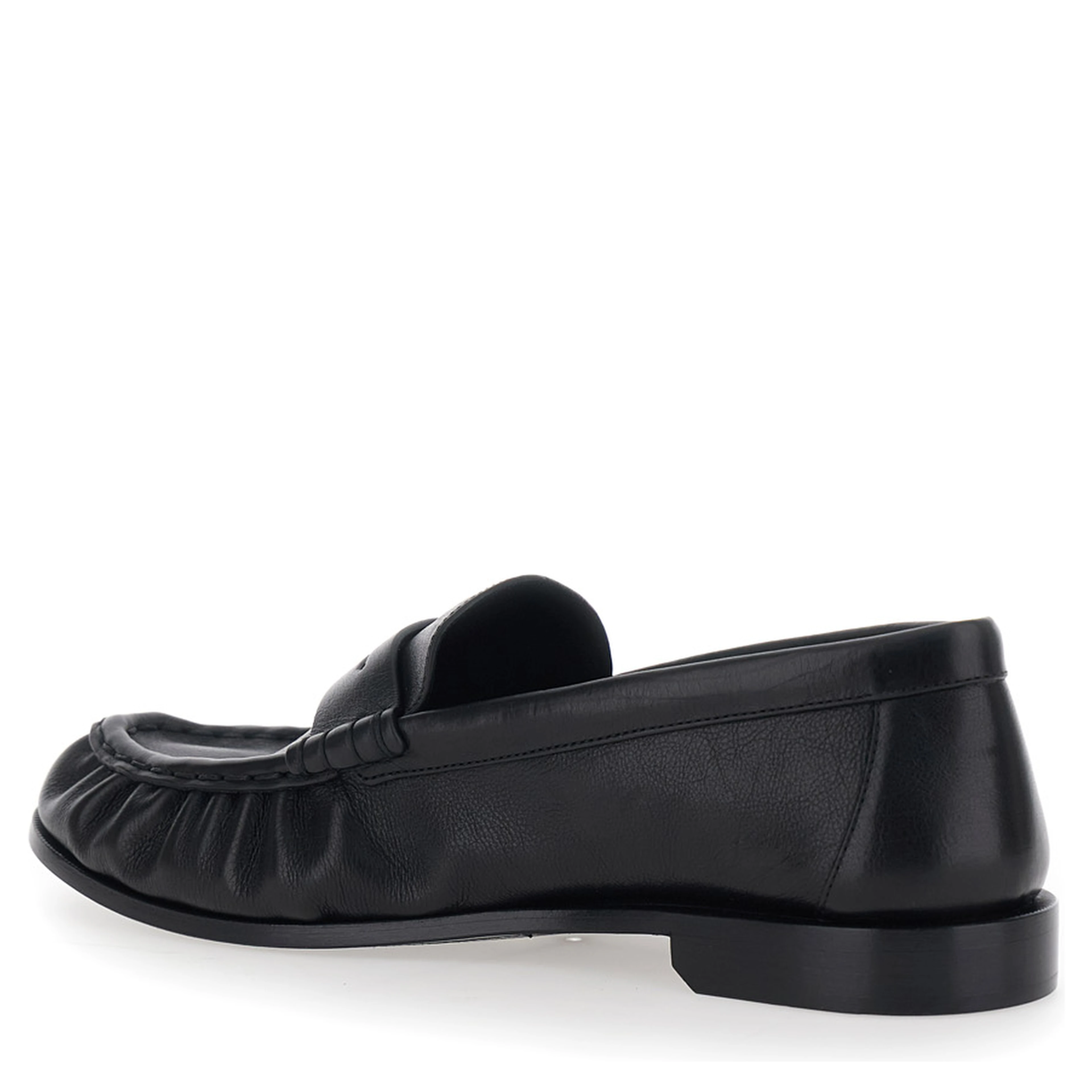 Loafers with Cassandre Detail in Black Leather for Men