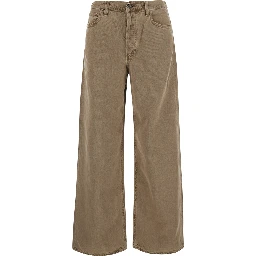 LOW SLUNG BAGGY brown jeans with five-pocket design in cotton Blend women