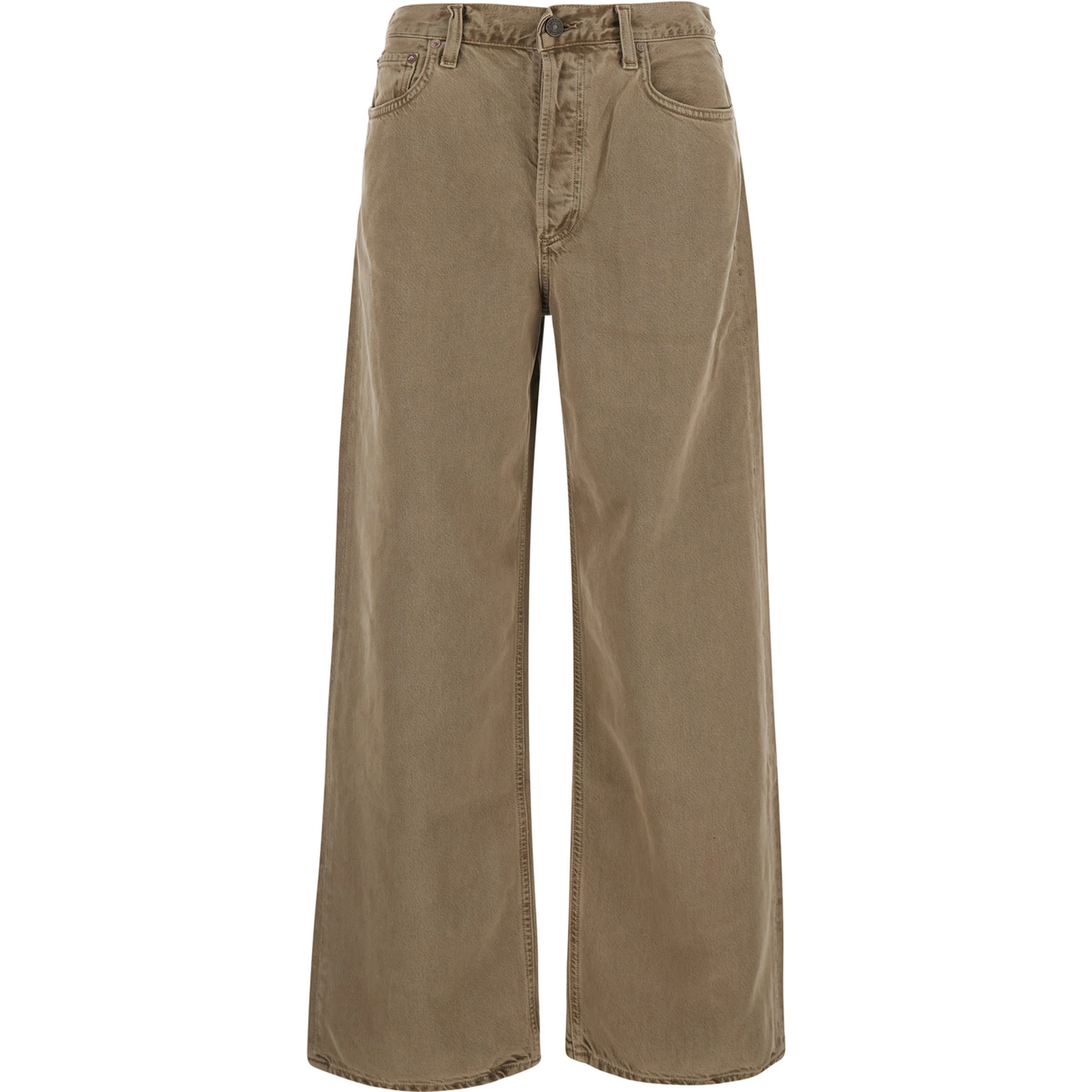 LOW SLUNG BAGGY brown jeans with five-pocket design in cotton Blend women