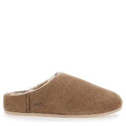 ELEA SLIP ON is a mule with a rubber sole and brown leather upper for women