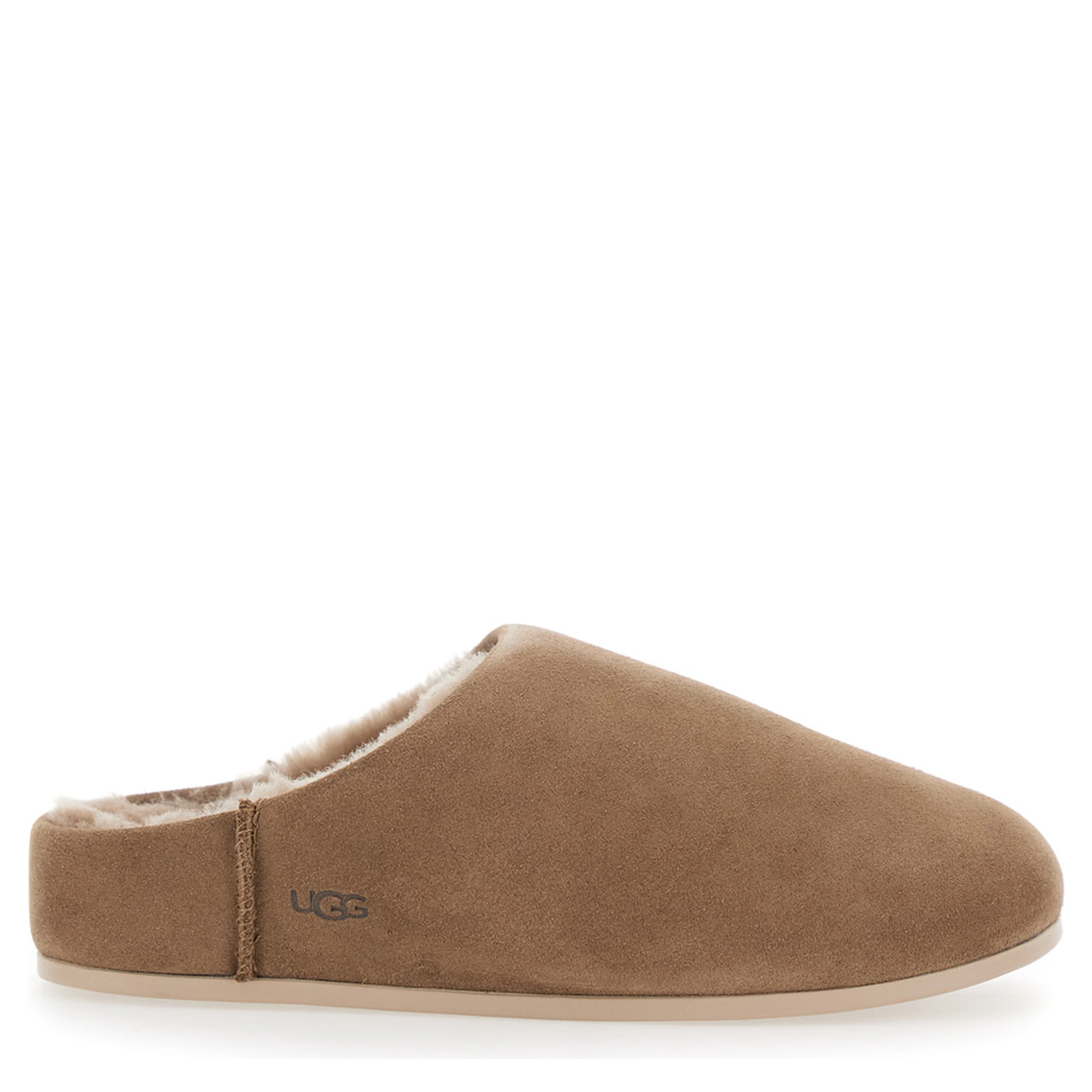 ELEA SLIP ON is a mule with a rubber sole and brown leather upper for women