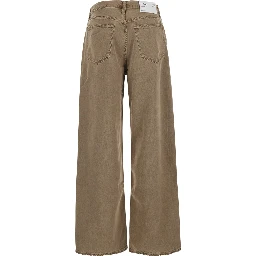 LOW SLUNG BAGGY brown jeans with five-pocket design in cotton Blend women
