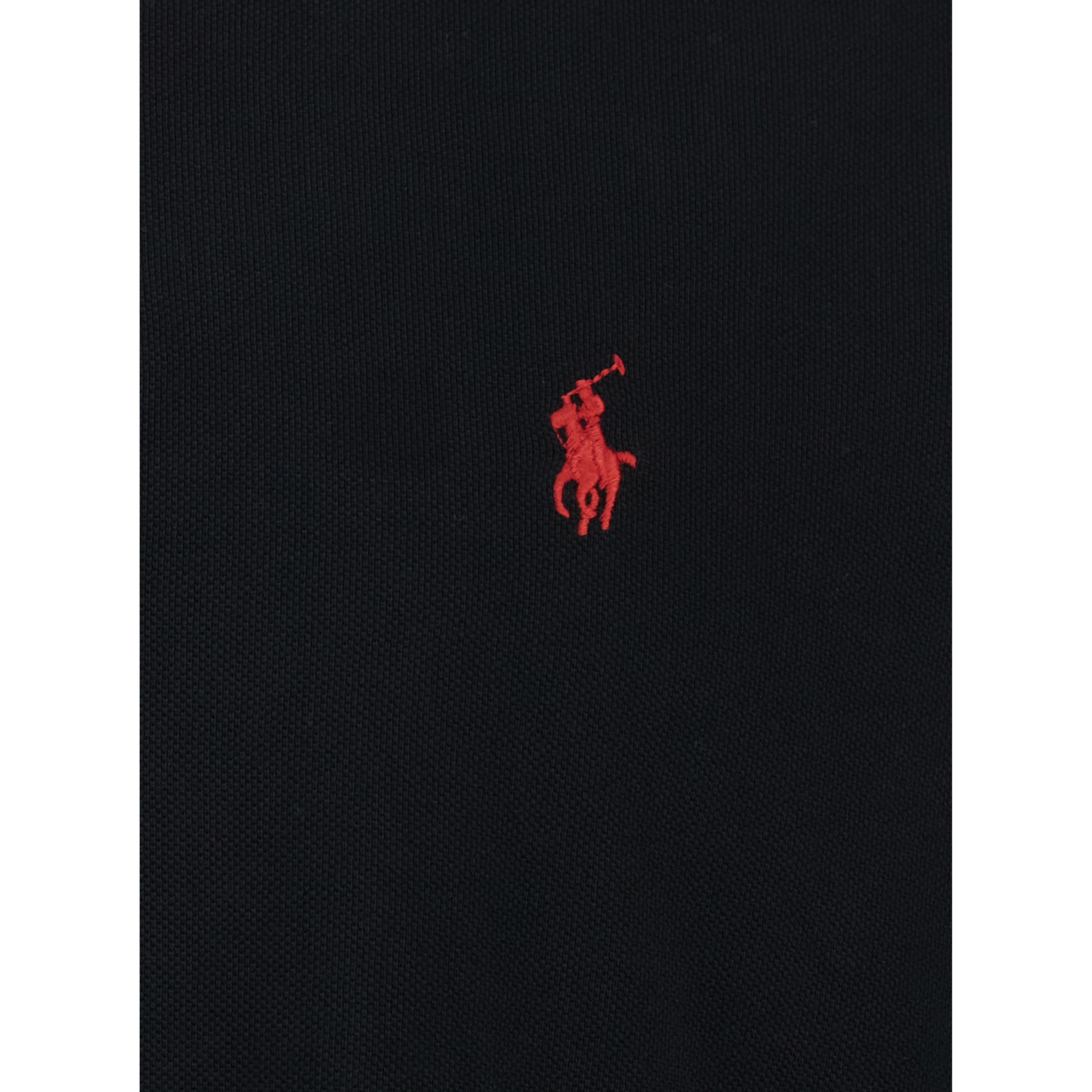 Black "Classic Fit" polo shirt with classic collar and Pony embroidery on the front in cotton for men