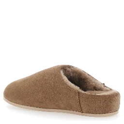 ELEA SLIP ON is a mule with a rubber sole and brown leather upper for women