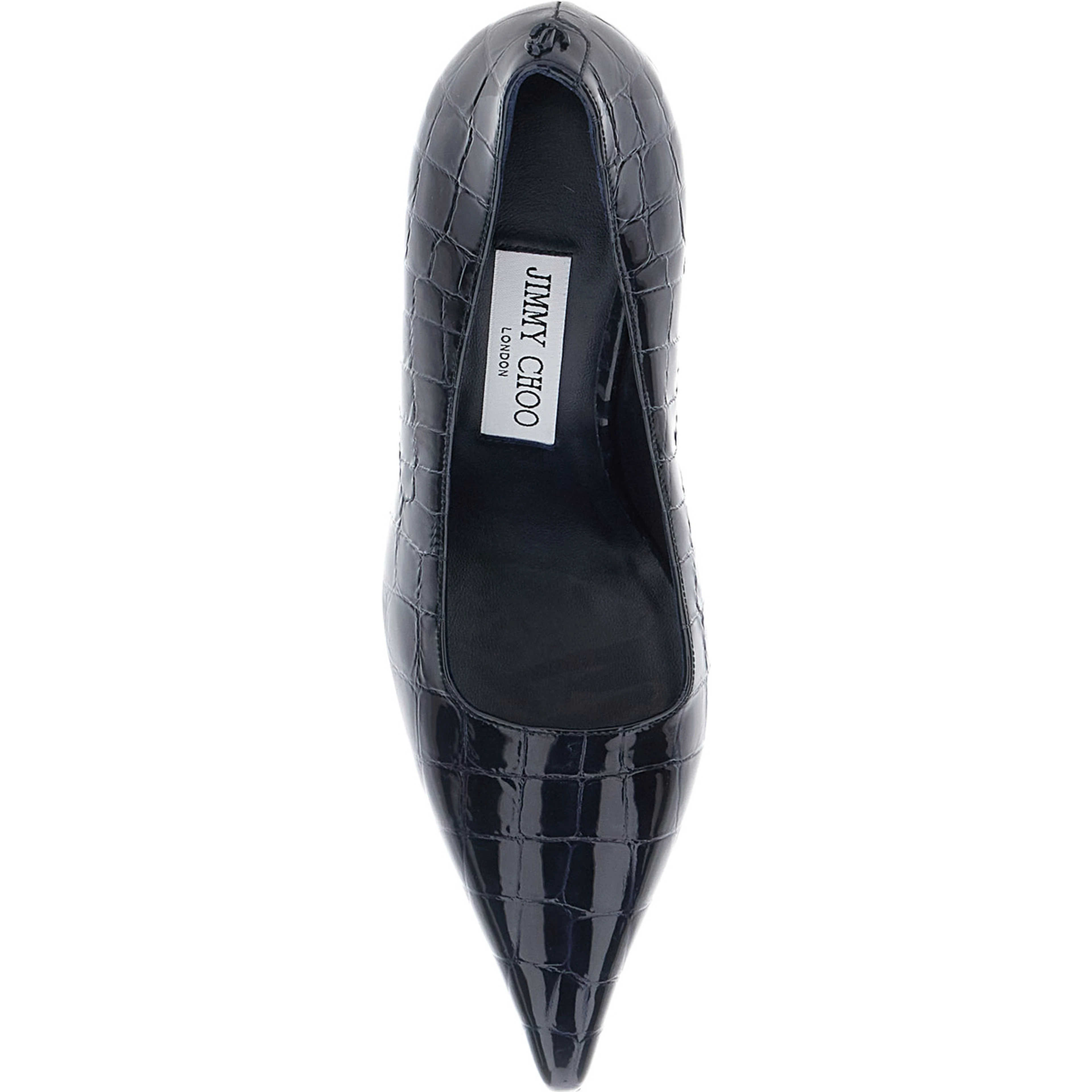 Ixia blue Pumps with pointed design in crocodile-effect leather for women