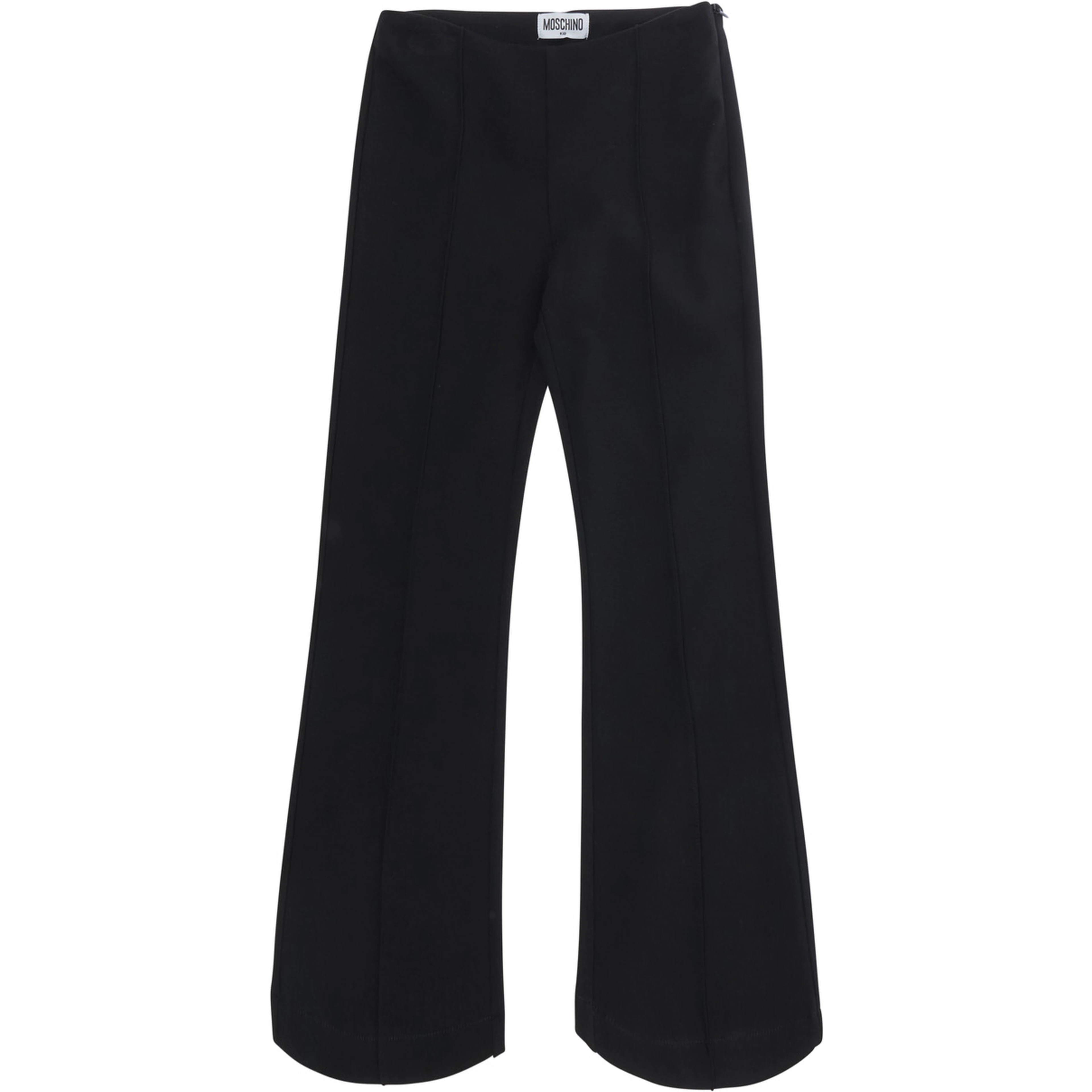 Black Wide-leg pants with logo lettering on the back in cotton blend Girl