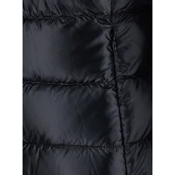 Giada Black Down jacket with Removable Hood in Tech Fabric for Women