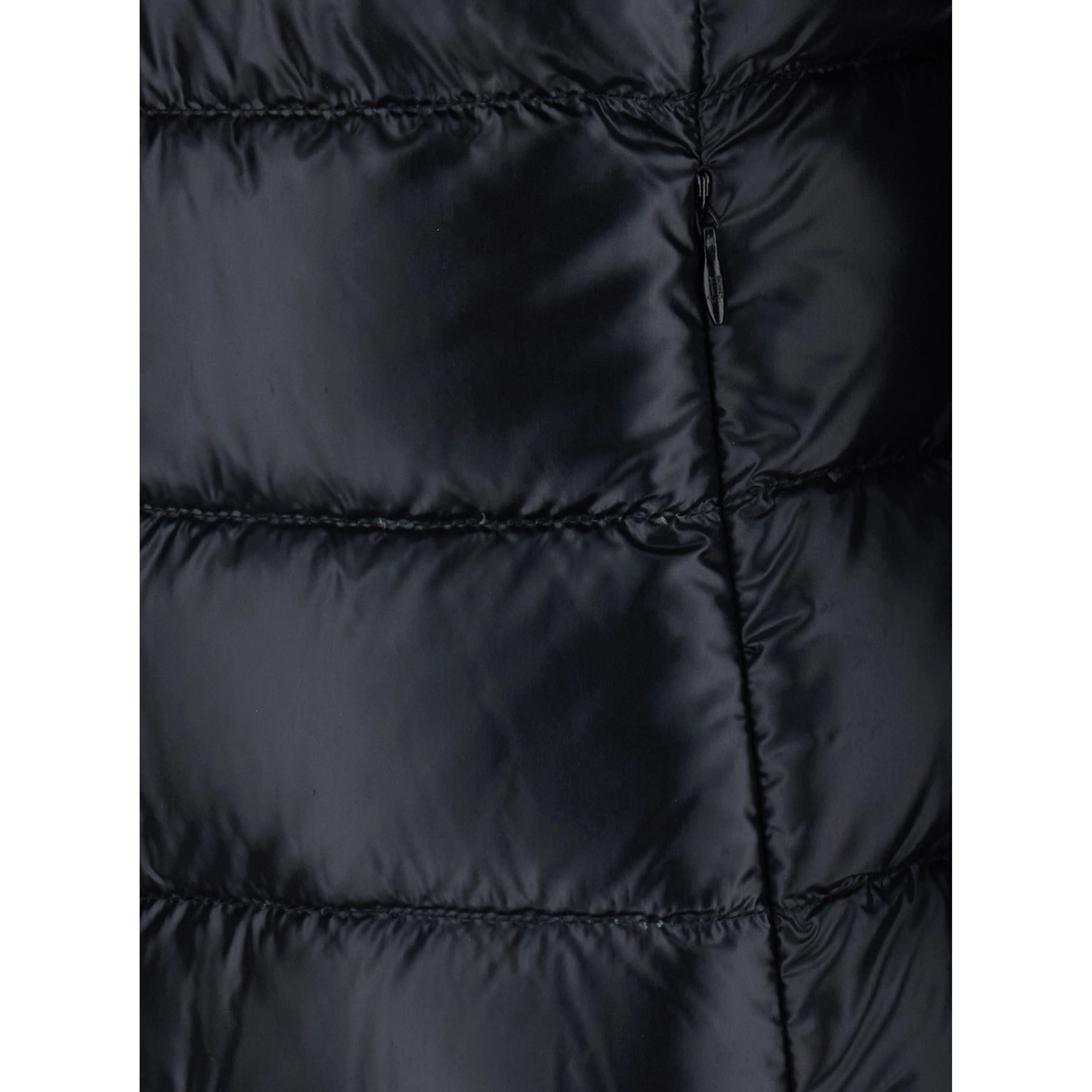 Giada Black Down jacket with Removable Hood in Tech Fabric for Women